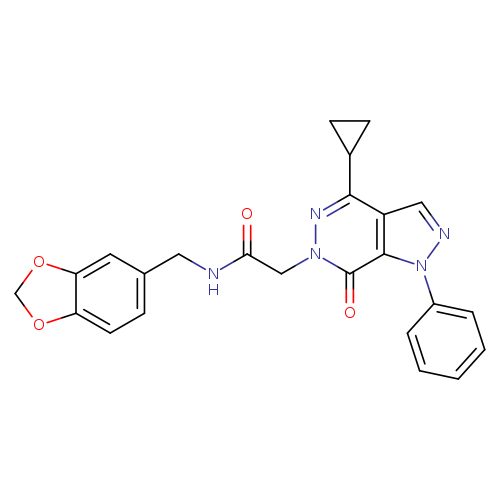 N-[(2H-1,3-benzodioxol-5-yl)methyl]-2-{4-cyclopropyl-7-oxo-1-phenyl-1H,6H,7H-pyrazolo[3,4-d]pyridazin-6-yl}acetamide