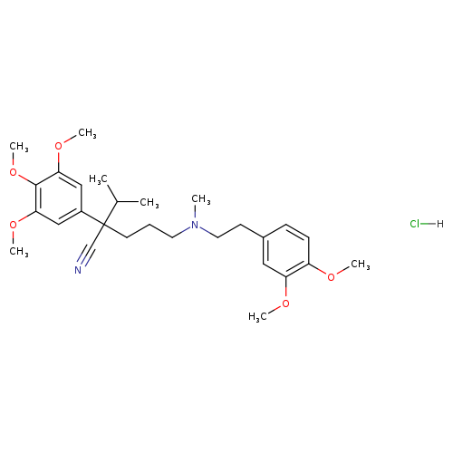5-((3,4-Dimethoxyphenethyl)(methyl)amino)-2-isopropyl-2-(3,4,5-trimethoxyphenyl)pentanenitrile hydrochloride