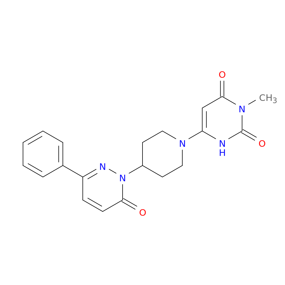 3-methyl-6-[4-(6-oxo-3-phenyl-1,6-dihydropyridazin-1-yl)piperidin-1-yl]-1,2,3,4-tetrahydropyrimidine-2,4-dione