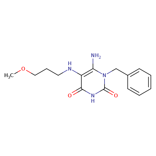 6-amino-1-benzyl-5-[(3-methoxypropyl)amino]-1,2,3,4-tetrahydropyrimidine-2,4-dione