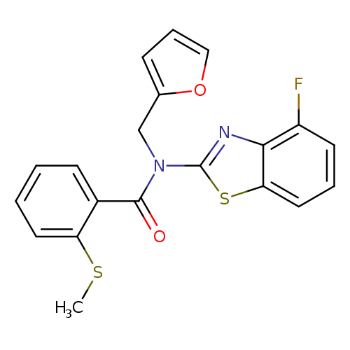 N-(4-fluoro-1,3-benzothiazol-2-yl)-N-[(furan-2-yl)methyl]-2-(methylsulfanyl)benzamide