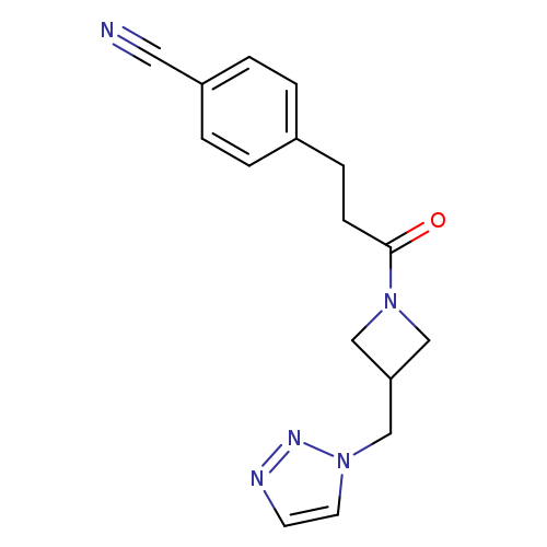 4-(3-oxo-3-{3-[(1H-1,2,3-triazol-1-yl)methyl]azetidin-1-yl}propyl)benzonitrile