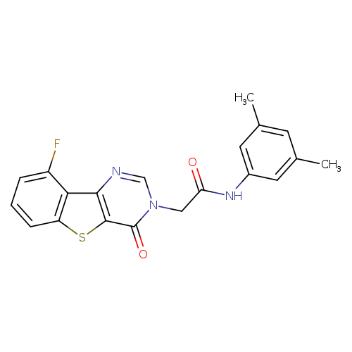 N-(3,5-dimethylphenyl)-2-{13-fluoro-6-oxo-8-thia-3,5-diazatricyclo[7.4.0.0^{2,7}]trideca-1(13),2(7),3,9,11-pentaen-5-yl}acetamide