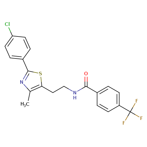 N-{2-[2-(4-chlorophenyl)-4-methyl-1,3-thiazol-5-yl]ethyl}-4-(trifluoromethyl)benzamide