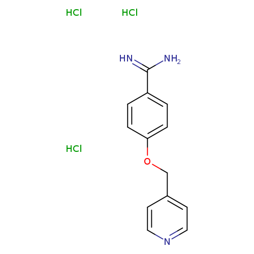 4-(pyridin-4-ylmethoxy)benzene-1-carboximidamide trihydrochloride