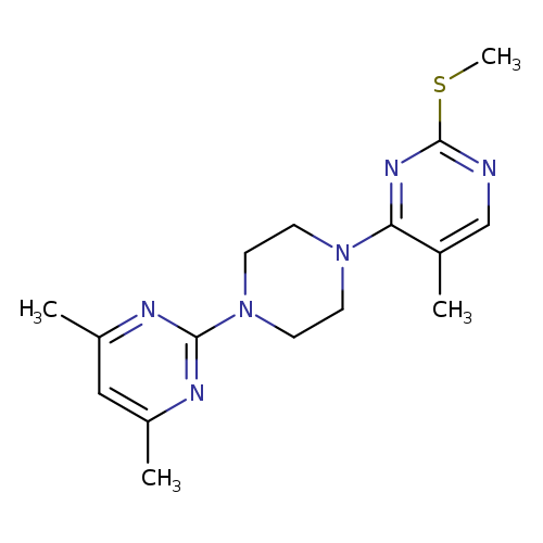 4-[4-(4,6-dimethylpyrimidin-2-yl)piperazin-1-yl]-5-methyl-2-(methylsulfanyl)pyrimidine