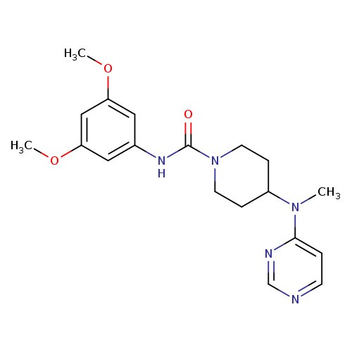 N-(3,5-dimethoxyphenyl)-4-[methyl(pyrimidin-4-yl)amino]piperidine-1-carboxamide