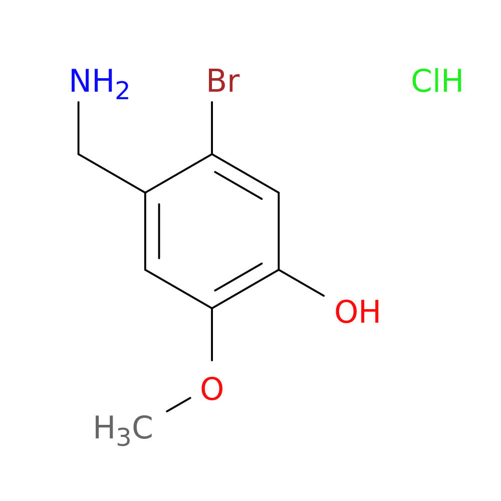 4-(aminomethyl)-5-bromo-2-methoxyphenol hydrochloride