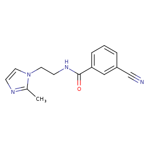 3-cyano-N-[2-(2-methyl-1H-imidazol-1-yl)ethyl]benzamide