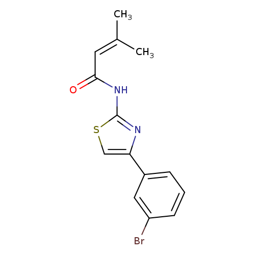 N-[4-(3-bromophenyl)-1,3-thiazol-2-yl]-3-methylbut-2-enamide