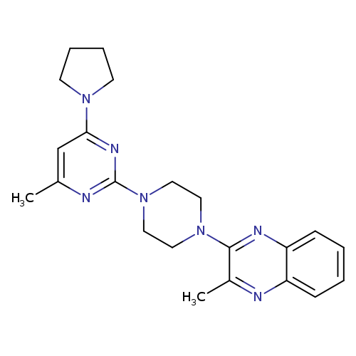 2-methyl-3-{4-[4-methyl-6-(pyrrolidin-1-yl)pyrimidin-2-yl]piperazin-1-yl}quinoxaline