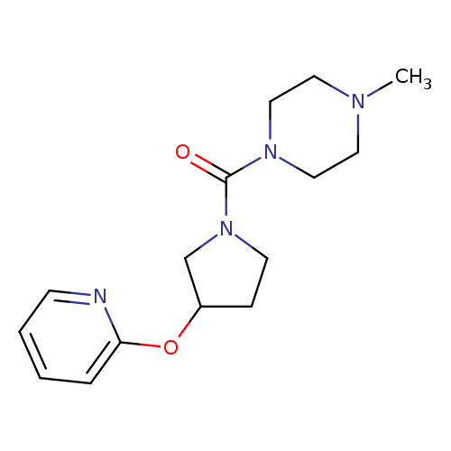 1-methyl-4-[3-(pyridin-2-yloxy)pyrrolidine-1-carbonyl]piperazine
