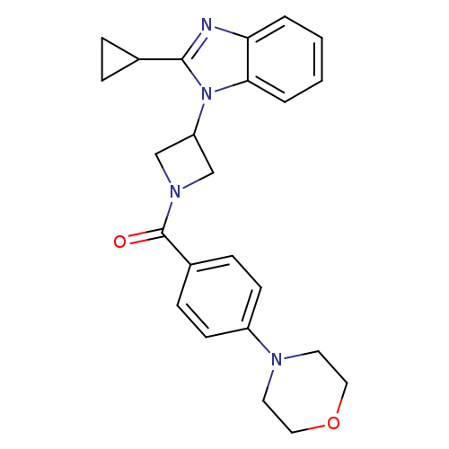 2-cyclopropyl-1-{1-[4-(morpholin-4-yl)benzoyl]azetidin-3-yl}-1H-1,3-benzodiazole