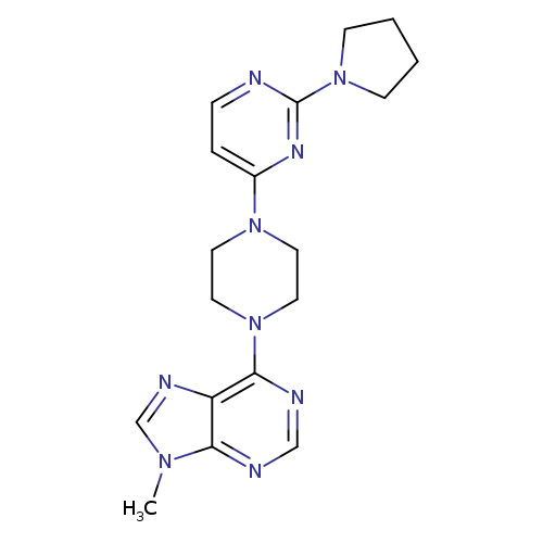9-methyl-6-{4-[2-(pyrrolidin-1-yl)pyrimidin-4-yl]piperazin-1-yl}-9H-purine