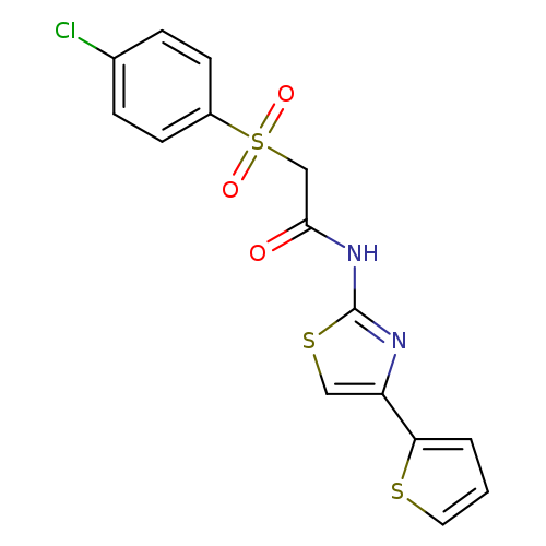 2-(4-chlorobenzenesulfonyl)-N-[4-(thiophen-2-yl)-1,3-thiazol-2-yl]acetamide
