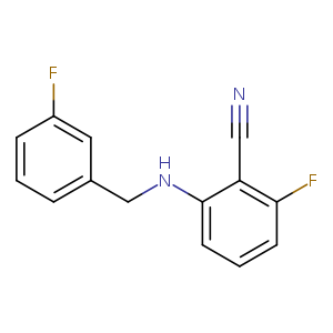 2-fluoro-6-{[(3-fluorophenyl)methyl]amino}benzonitrile