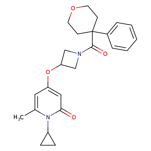 1-cyclopropyl-6-methyl-4-{[1-(4-phenyloxane-4-carbonyl)azetidin-3-yl]oxy}-1,2-dihydropyridin-2-one