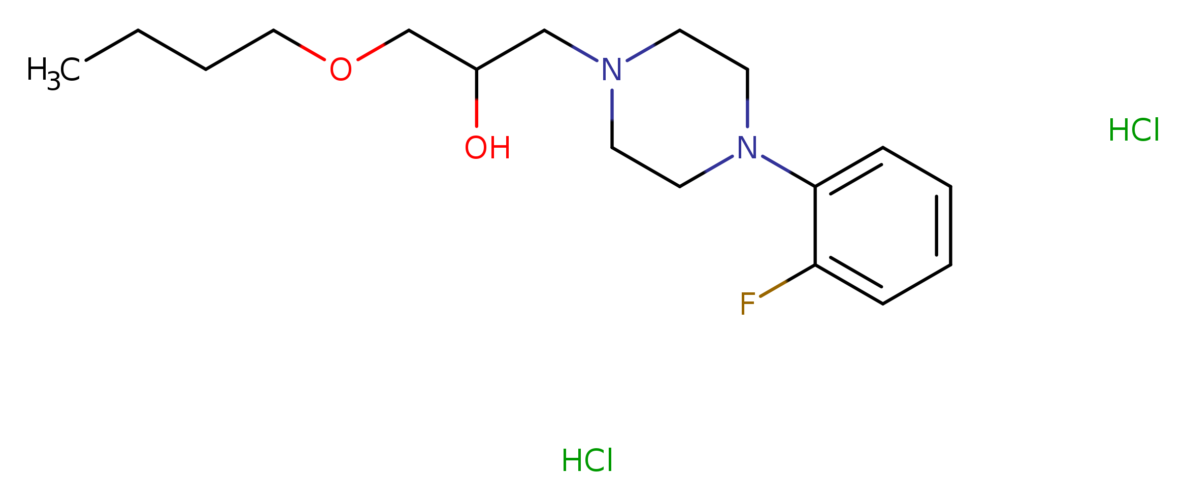 1-butoxy-3-[4-(2-fluorophenyl)piperazin-1-yl]propan-2-ol dihydrochloride