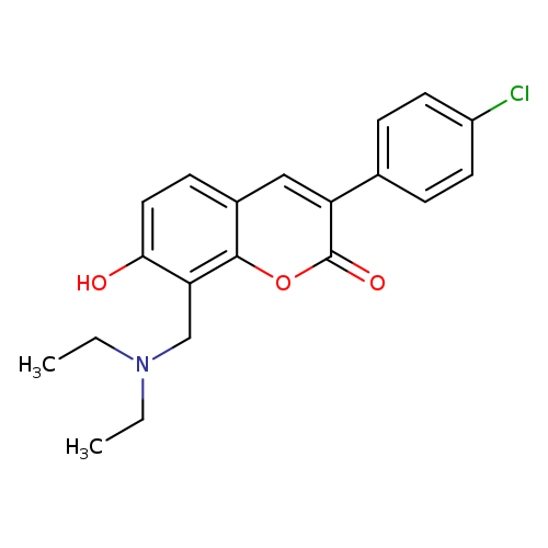 3-(4-chlorophenyl)-8-[(diethylamino)methyl]-7-hydroxy-2H-chromen-2-one