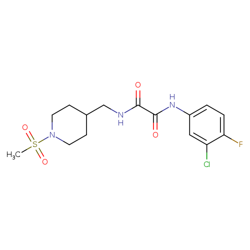 N'-(3-chloro-4-fluorophenyl)-N-[(1-methanesulfonylpiperidin-4-yl)methyl]ethanediamide