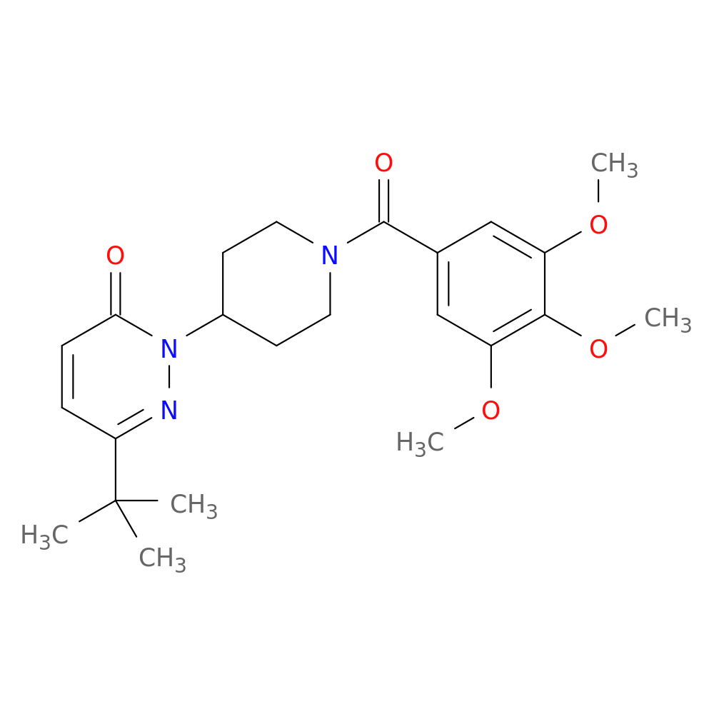 6-tert-butyl-2-[1-(3,4,5-trimethoxybenzoyl)piperidin-4-yl]-2,3-dihydropyridazin-3-one