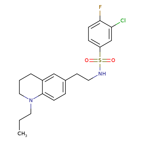 3-chloro-4-fluoro-N-[2-(1-propyl-1,2,3,4-tetrahydroquinolin-6-yl)ethyl]benzene-1-sulfonamide
