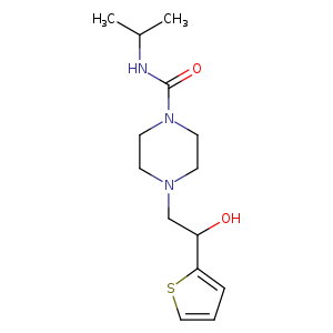 4-[2-hydroxy-2-(thiophen-2-yl)ethyl]-N-(propan-2-yl)piperazine-1-carboxamide