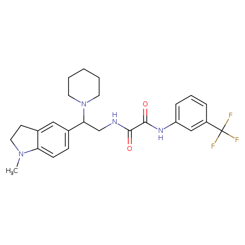 N-[2-(1-methyl-2,3-dihydro-1H-indol-5-yl)-2-(piperidin-1-yl)ethyl]-N'-[3-(trifluoromethyl)phenyl]ethanediamide