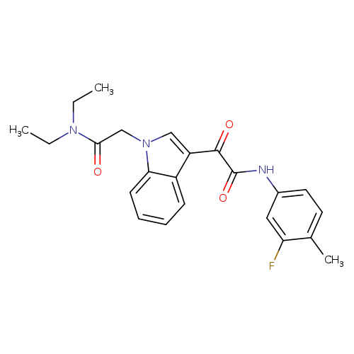N,N-diethyl-2-(3-{[(3-fluoro-4-methylphenyl)carbamoyl]carbonyl}-1H-indol-1-yl)acetamide