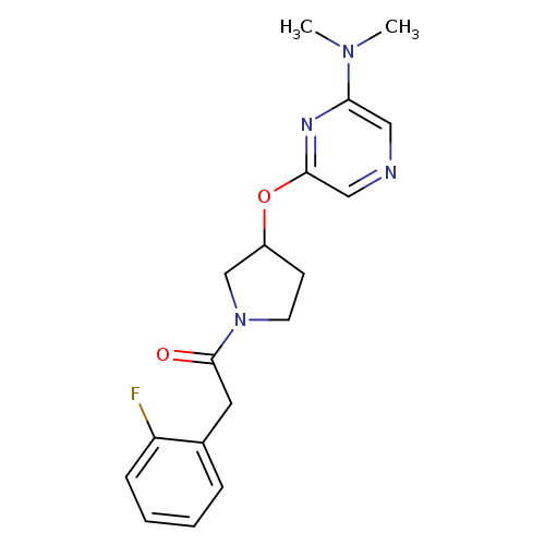 1-(3-{[6-(dimethylamino)pyrazin-2-yl]oxy}pyrrolidin-1-yl)-2-(2-fluorophenyl)ethan-1-one