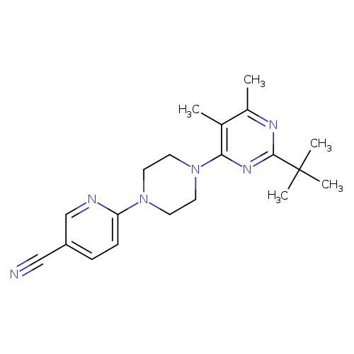 6-[4-(2-tert-butyl-5,6-dimethylpyrimidin-4-yl)piperazin-1-yl]pyridine-3-carbonitrile