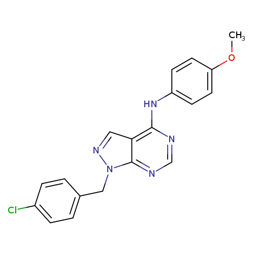 1-[(4-chlorophenyl)methyl]-N-(4-methoxyphenyl)-1H-pyrazolo[3,4-d]pyrimidin-4-amine