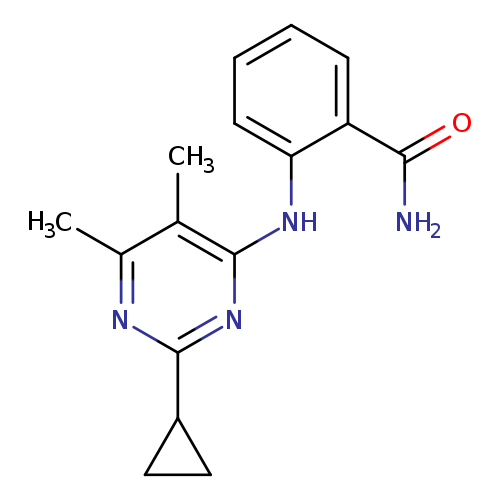 2-[(2-cyclopropyl-5,6-dimethylpyrimidin-4-yl)amino]benzamide