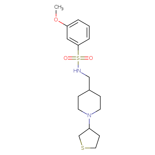 3-methoxy-N-{[1-(thiolan-3-yl)piperidin-4-yl]methyl}benzene-1-sulfonamide
