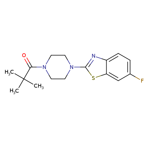 1-[4-(6-fluoro-1,3-benzothiazol-2-yl)piperazin-1-yl]-2,2-dimethylpropan-1-one