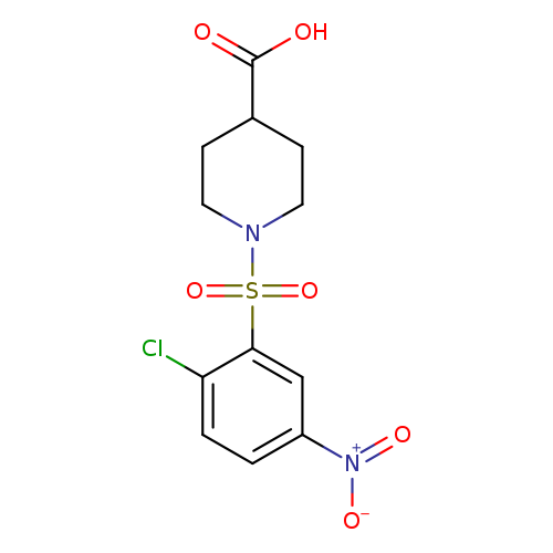 1-(2-chloro-5-nitrobenzenesulfonyl)piperidine-4-carboxylic acid