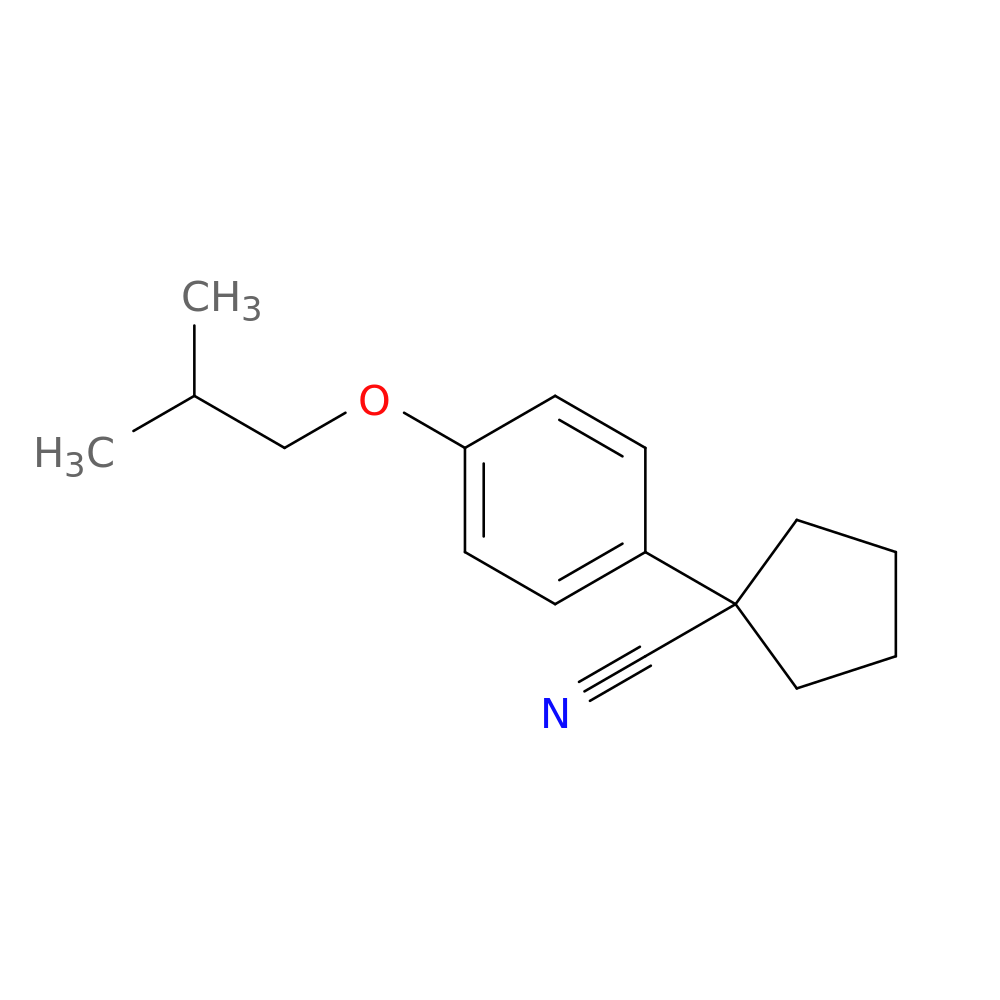 1-[4-(2-methylpropoxy)phenyl]cyclopentane-1-carbonitrile