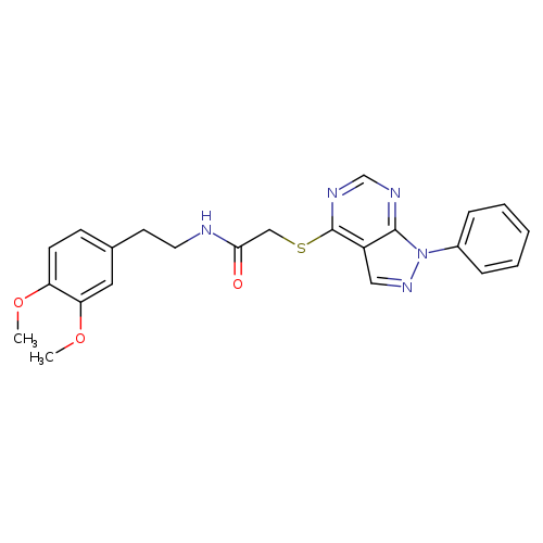 N-[2-(3,4-dimethoxyphenyl)ethyl]-2-({1-phenyl-1H-pyrazolo[3,4-d]pyrimidin-4-yl}sulfanyl)acetamide