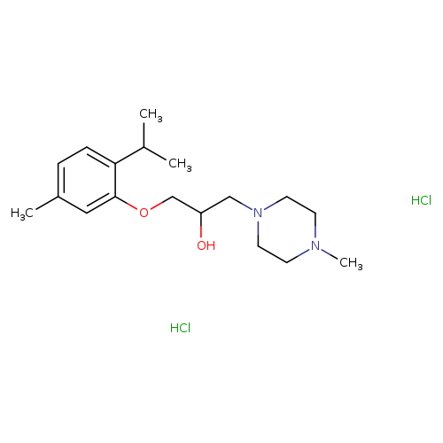 1-[5-methyl-2-(propan-2-yl)phenoxy]-3-(4-methylpiperazin-1-yl)propan-2-ol dihydrochloride