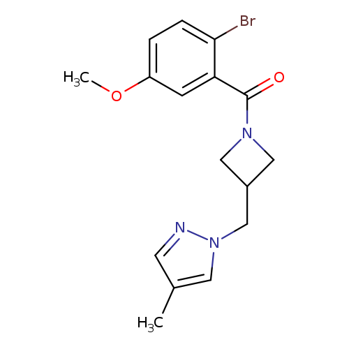 1-{[1-(2-bromo-5-methoxybenzoyl)azetidin-3-yl]methyl}-4-methyl-1H-pyrazole