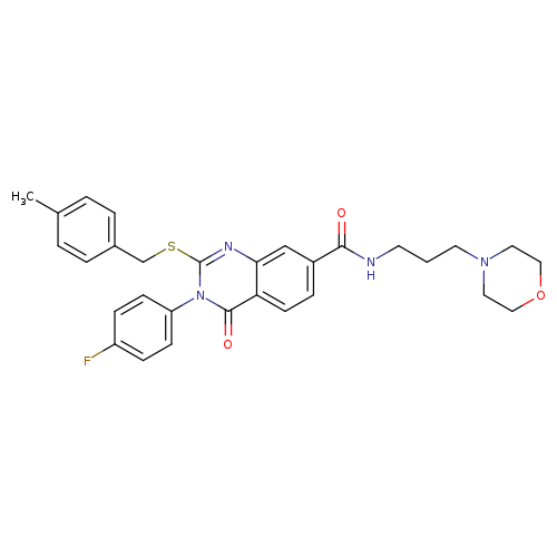 3-(4-fluorophenyl)-2-{[(4-methylphenyl)methyl]sulfanyl}-N-[3-(morpholin-4-yl)propyl]-4-oxo-3,4-dihydroquinazoline-7-carboxamide