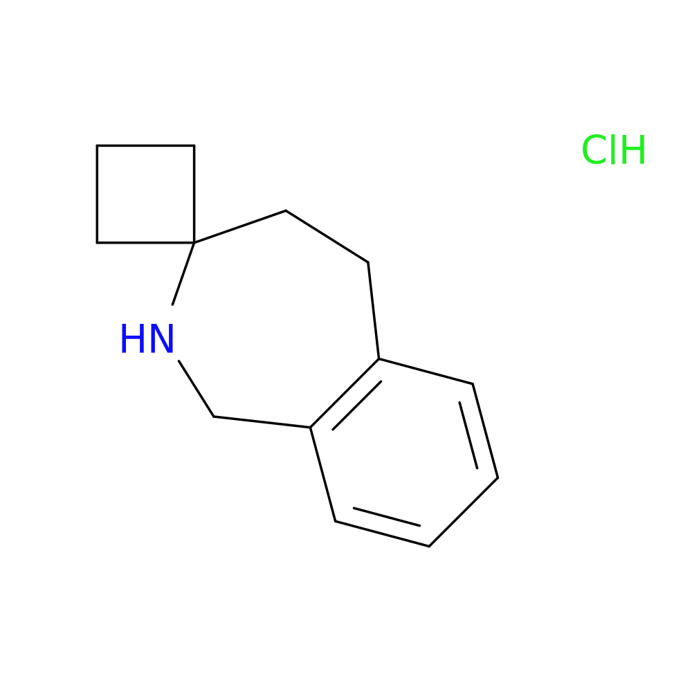 1,2,4,5-tetrahydrospiro[2-benzazepine-3,1'-cyclobutane] hydrochloride