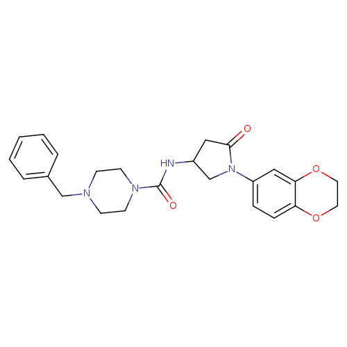 4-benzyl-N-[1-(2,3-dihydro-1,4-benzodioxin-6-yl)-5-oxopyrrolidin-3-yl]piperazine-1-carboxamide