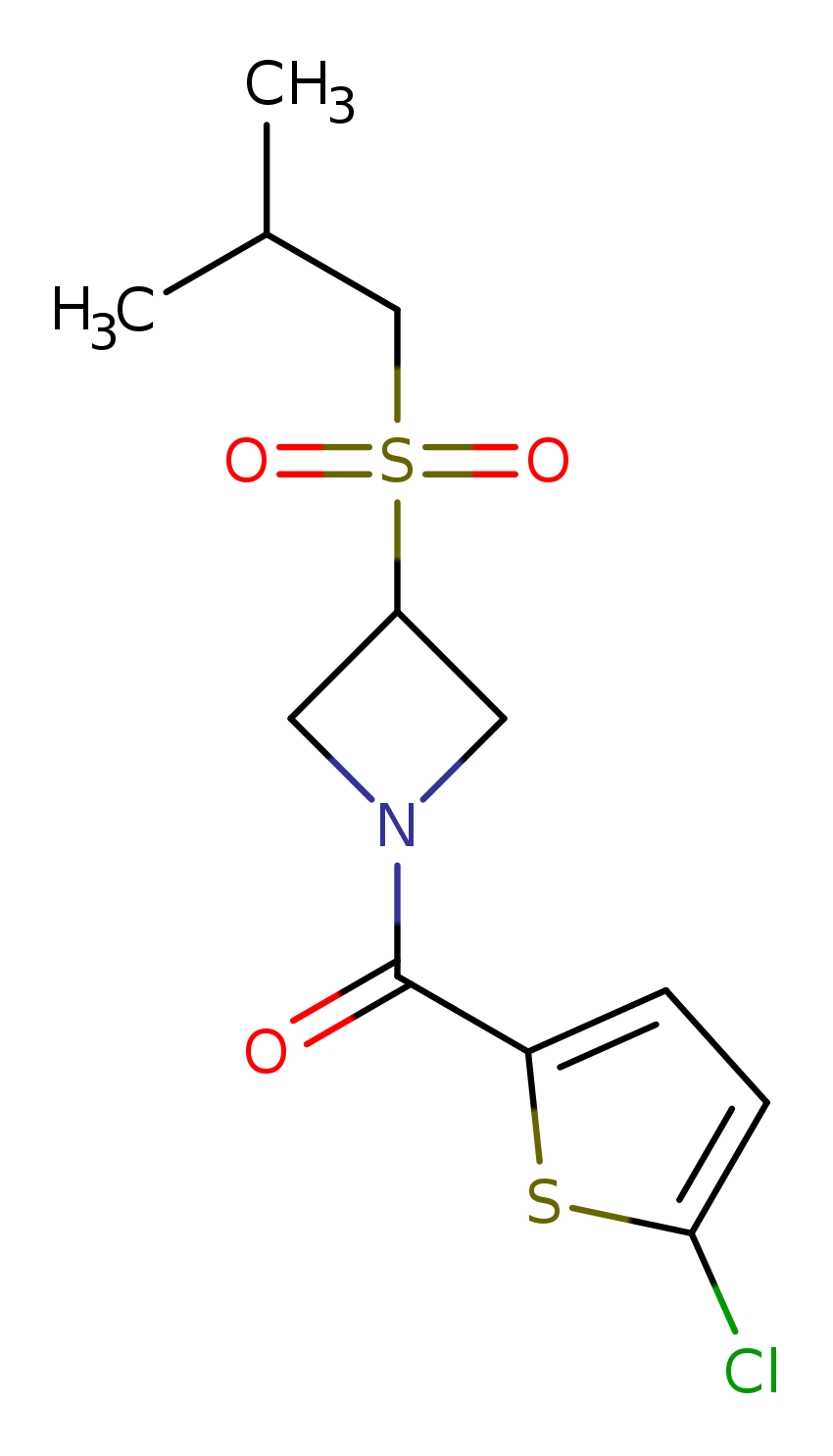 1-(5-chlorothiophene-2-carbonyl)-3-(2-methylpropanesulfonyl)azetidine