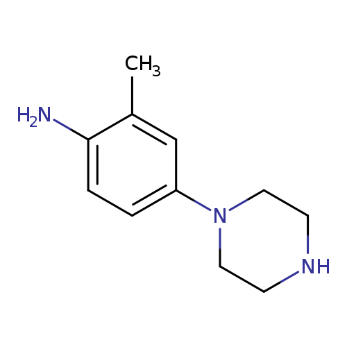 Benzenamine, 2-methyl-4-(1-piperazinyl)- (9CI)