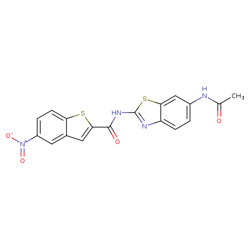 N-(6-acetamido-1,3-benzothiazol-2-yl)-5-nitro-1-benzothiophene-2-carboxamide