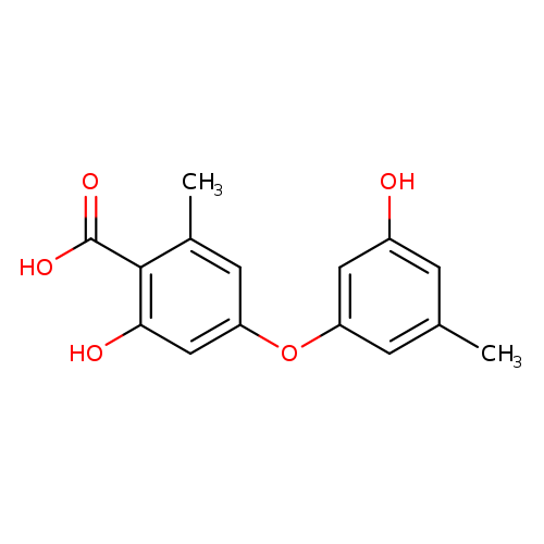 Benzoic acid, 2-hydroxy-4-(3-hydroxy-5-methylphenoxy)-6-methyl-