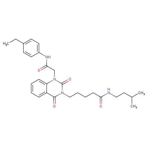 5-(1-{[(4-ethylphenyl)carbamoyl]methyl}-2,4-dioxo-1,2,3,4-tetrahydroquinazolin-3-yl)-N-(3-methylbutyl)pentanamide