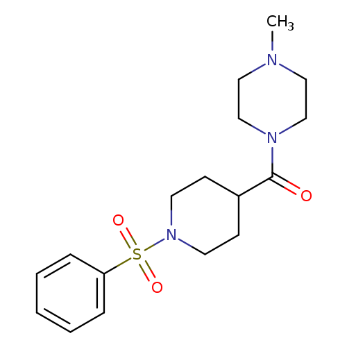 1-[1-(benzenesulfonyl)piperidine-4-carbonyl]-4-methylpiperazine