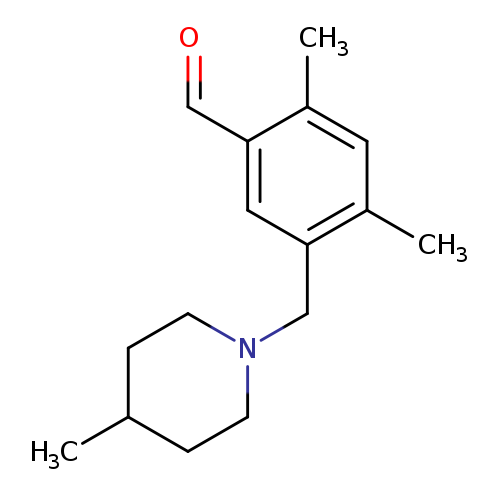 2,4-Dimethyl-5-((4-methylpiperidin-1-yl)methyl)benzaldehyde